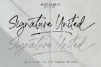 Signature United Script font