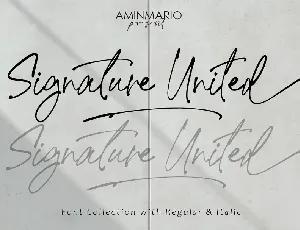 Signature United Script font