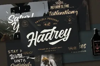 Hadrey – Vintage Script font