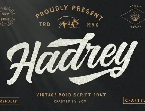 Hadrey – Vintage Script font