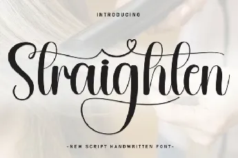 Straighten Script font