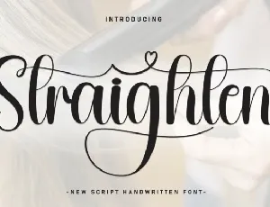 Straighten Script font