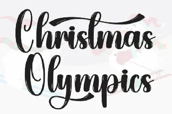 Christmas Olympics Brush font