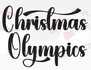 Christmas Olympics Brush font