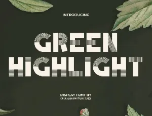 Green Highlight font