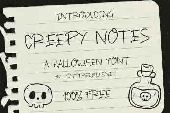 Creepy Notes font