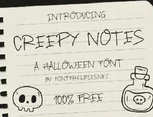 Creepy Notes font