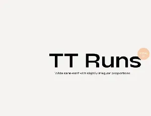 TT Runs Family font