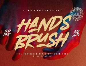 Hands Brush font