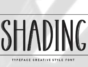 Shading Display font