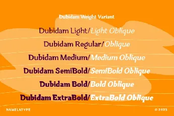 Dubidam font