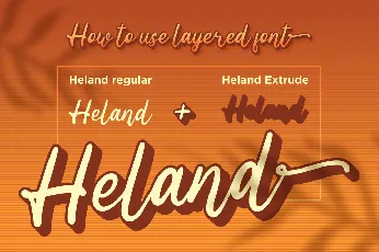 Heland - Personal Use font