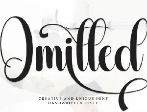 Omitted Script font