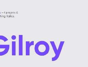 Gilroy Family font