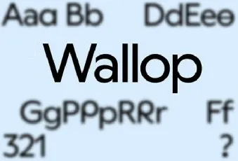 Wallop Family font