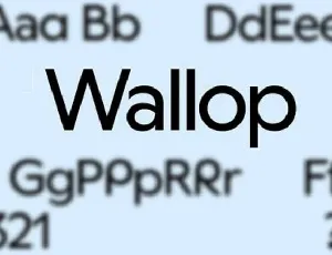 Wallop Family font