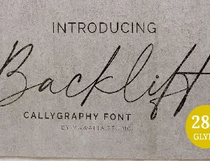 Backlift font