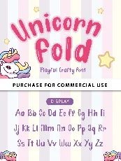 Unicorn Fold Display - Personal font