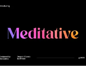 Meditative font