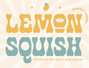 Lemon Squish Outline PERSONAL font