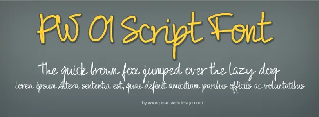 PW01Script font