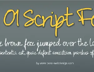 PW01Script font