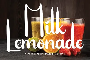 Milk Lemonade Script font