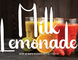 Milk Lemonade Script font