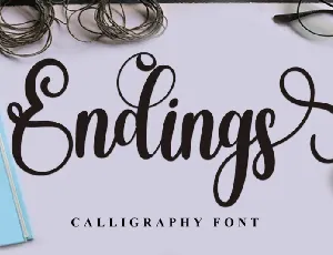 Endings font