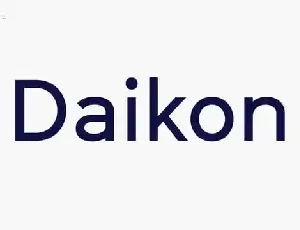 Daikon Sans Serif font