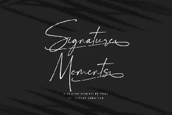 Signature Moments Handwritten font