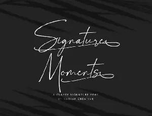 Signature Moments Handwritten font