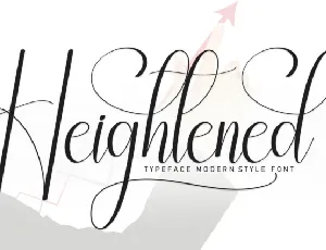 Heightened Script font