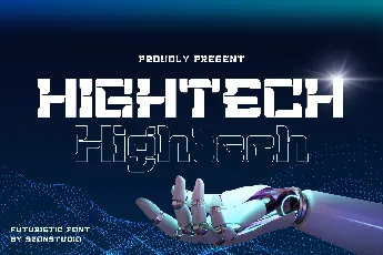 Hightech font