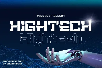 Hightech font