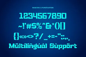 Hightech font