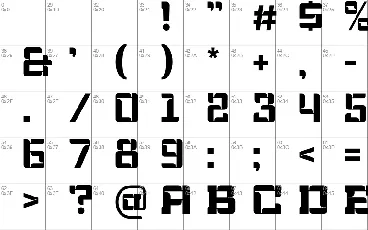 Hightech font