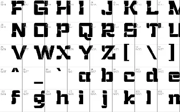 Hightech font