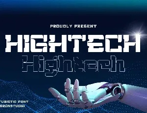 Hightech font