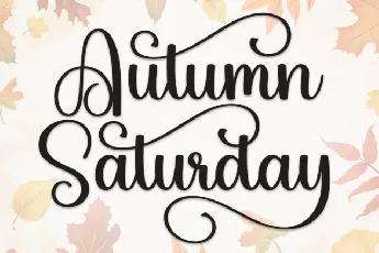 Autumn Saturday Script font