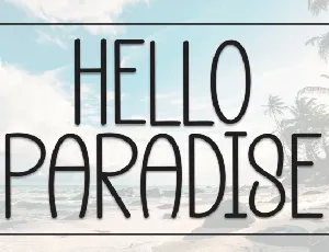 Hello Paradise Display font