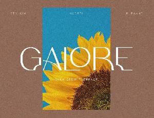 Galore font