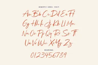 Renotis Brush font