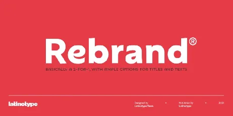 Rebrand Family font