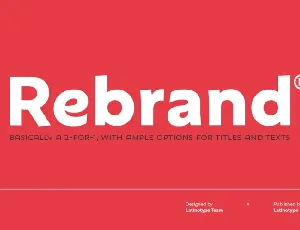 Rebrand Family font