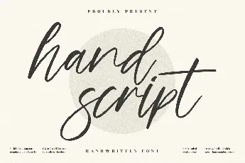 hand script font