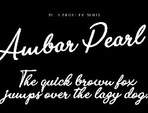 Ambar Pearl Personal Use font