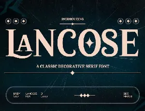 Lancose font