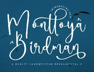 Monttoya Birdman font