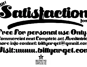 Satisfaction font